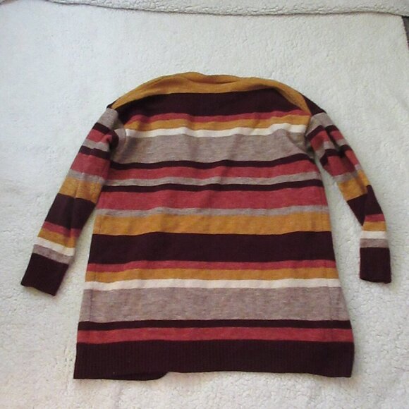 Time & Tru Women's Striped Cardigan Size Medium 8-10 - Picture 6 of 8